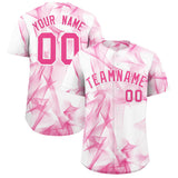 Custom White Fumes Graffiti Pattern Authentic Baseball Jersey