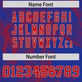 Custom Royal Fumes Graffiti Pattern Authentic Baseball Jersey