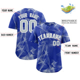 Custom Royal Fumes Graffiti Pattern Authentic Baseball Jersey