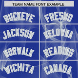 Custom Royal Fumes Graffiti Pattern Authentic Baseball Jersey