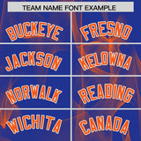 Custom Royal Fumes Graffiti Pattern Authentic Baseball Jersey