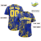 Custom Royal Fumes Graffiti Pattern Authentic Baseball Jersey