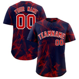 Custom Navy Fumes Graffiti Pattern Authentic Baseball Jersey