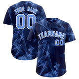Custom Navy Fumes Graffiti Pattern Authentic Baseball Jersey