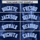 Custom Navy Fumes Graffiti Pattern Authentic Baseball Jersey