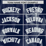 Custom Navy Fumes Graffiti Pattern Authentic Baseball Jersey