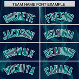 Custom Navy Fumes Graffiti Pattern Authentic Baseball Jersey