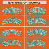 Custom Orange Fumes Graffiti Pattern Authentic Baseball Jersey