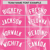 Custom Pink Fumes Graffiti Pattern Authentic Baseball Jersey