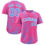 Custom Pink Fumes Graffiti Pattern Authentic Baseball Jersey