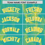 Custom Aqua Fumes Graffiti Pattern Authentic Baseball Jersey