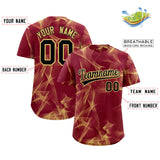 Custom Crimson Fumes Graffiti Pattern Authentic Baseball Jersey