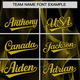 Custom Black Fumes Graffiti Pattern Authentic Baseball Jersey