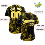 Custom Black Fumes Graffiti Pattern Authentic Baseball Jersey