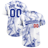 Custom White Fumes Graffiti Pattern Authentic Baseball Jersey