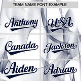 Custom White Fumes Graffiti Pattern Authentic Baseball Jersey