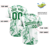 Custom White Fumes Graffiti Pattern Authentic Baseball Jersey