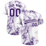 Custom White Fumes Graffiti Pattern Authentic Baseball Jersey
