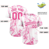 Custom White Fumes Graffiti Pattern Authentic Baseball Jersey