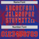 Custom Royal Fumes Graffiti Pattern Authentic Baseball Jersey