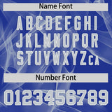 Custom Royal Fumes Graffiti Pattern Authentic Baseball Jersey