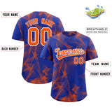 Custom Royal Fumes Graffiti Pattern Authentic Baseball Jersey