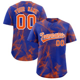 Custom Royal Fumes Graffiti Pattern Authentic Baseball Jersey