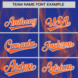 Custom Royal Fumes Graffiti Pattern Authentic Baseball Jersey