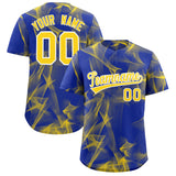 Custom Royal Fumes Graffiti Pattern Authentic Baseball Jersey