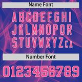 Custom Royal Fumes Graffiti Pattern Authentic Baseball Jersey