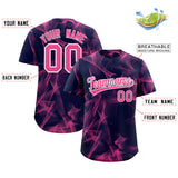 Custom Navy Fumes Graffiti Pattern Authentic Baseball Jersey