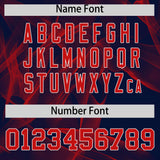 Custom Navy Fumes Graffiti Pattern Authentic Baseball Jersey