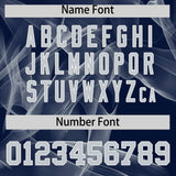 Custom Navy Fumes Graffiti Pattern Authentic Baseball Jersey