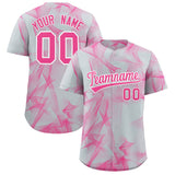 Custom Silver Fumes Graffiti Pattern Authentic Baseball Jersey