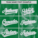 Custom Kelly Green Fumes Graffiti Pattern Authentic Baseball Jersey