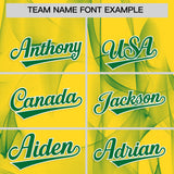 Custom Gold Fumes Graffiti Pattern Authentic Baseball Jersey