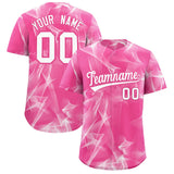 Custom Pink Fumes Graffiti Pattern Authentic Baseball Jersey