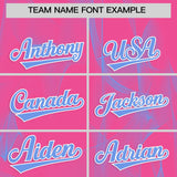 Custom Pink Fumes Graffiti Pattern Authentic Baseball Jersey