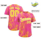 Custom Pink Fumes Graffiti Pattern Authentic Baseball Jersey