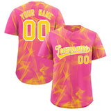 Custom Pink Fumes Graffiti Pattern Authentic Baseball Jersey