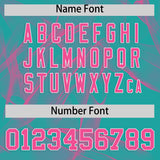 Custom Aqua Fumes Graffiti Pattern Authentic Baseball Jersey