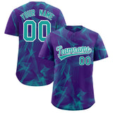 Custom Purple Fumes Graffiti Pattern Authentic Baseball Jersey