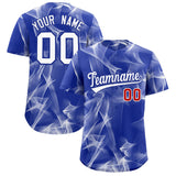 Custom Royal Fumes Graffiti Pattern Authentic Baseball Jersey