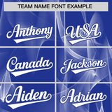 Custom Royal Fumes Graffiti Pattern Authentic Baseball Jersey