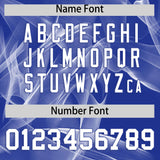 Custom Royal Fumes Graffiti Pattern Authentic Baseball Jersey