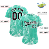 Custom Bright Green Fumes Graffiti Pattern Authentic Baseball Jersey