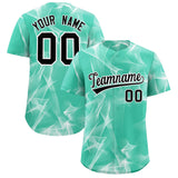 Custom Bright Green Fumes Graffiti Pattern Authentic Baseball Jersey