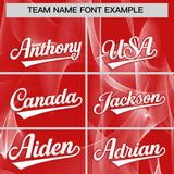 Custom Red Fumes Graffiti Pattern Authentic Baseball Jersey