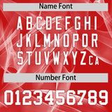 Custom Red Fumes Graffiti Pattern Authentic Baseball Jersey