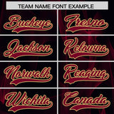 Custom Black Fumes Graffiti Pattern Authentic Baseball Jersey